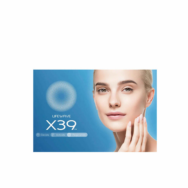 LifeWave X39 phototherapy patch promoting skin health and wellness for improved energy and sleep.