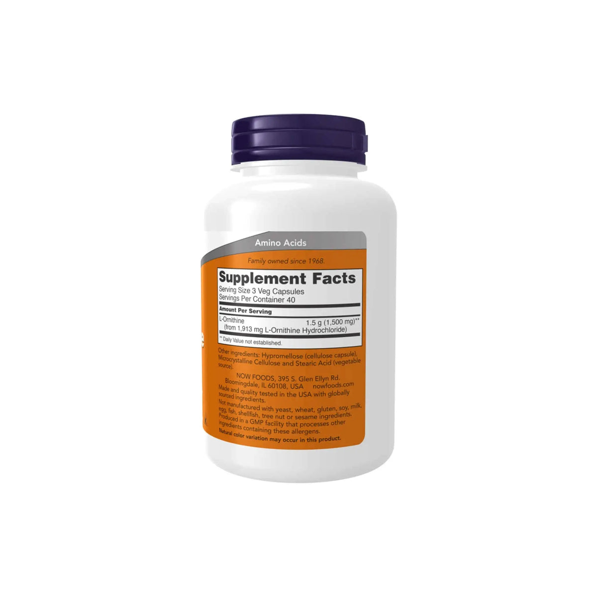 Now Foods L-Ornithine 500 mg Now Foods