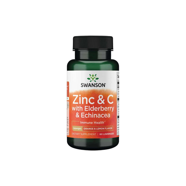 Swanson Zinc & C Lozenges w/ Elderberry & Echinacea