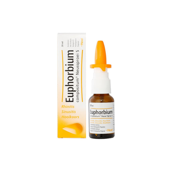 Euphorbium Nasal Spray 20ml for rhinitis and sinusitis relief with easy-to-use applicator.