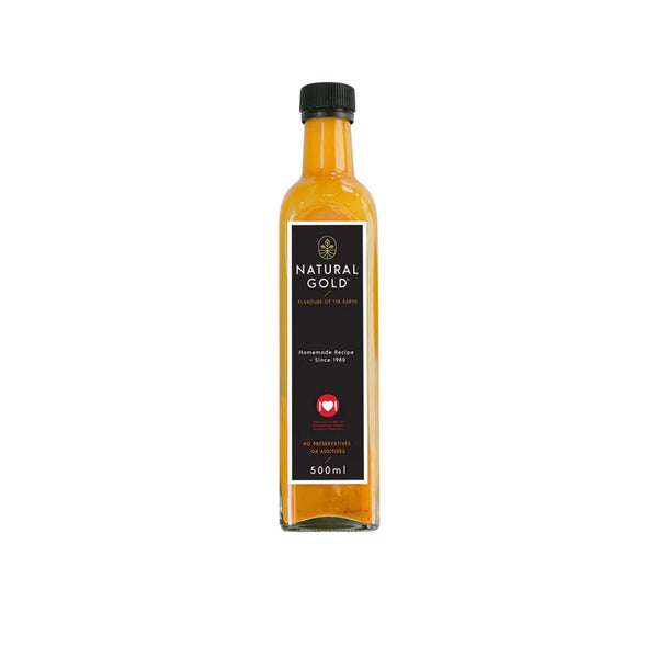 Bottle of Natural Gold 500ml health tonic with natural ingredients for daily wellness and healing benefits.