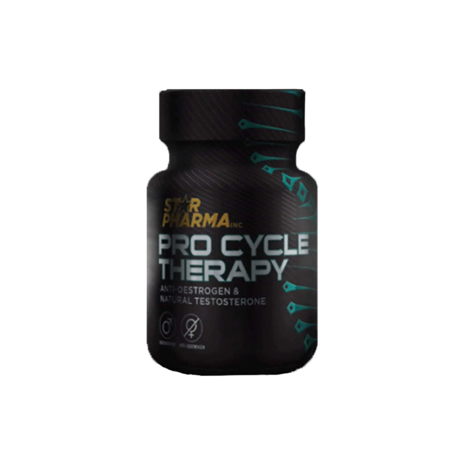 Star Pharma Pro Cycle Therapy bottle for promoting lean muscle mass and supporting natural testosterone levels.