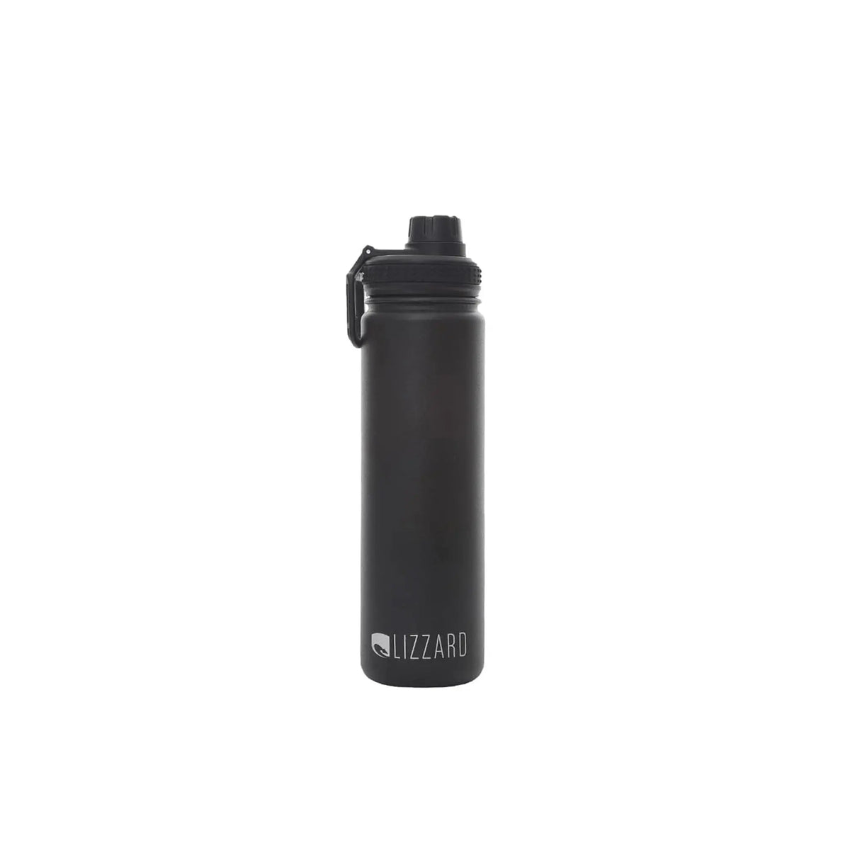 Lizzard Flask 650ml, double-walled stainless steel, black color, vacuum sealed design for optimal beverage storage.