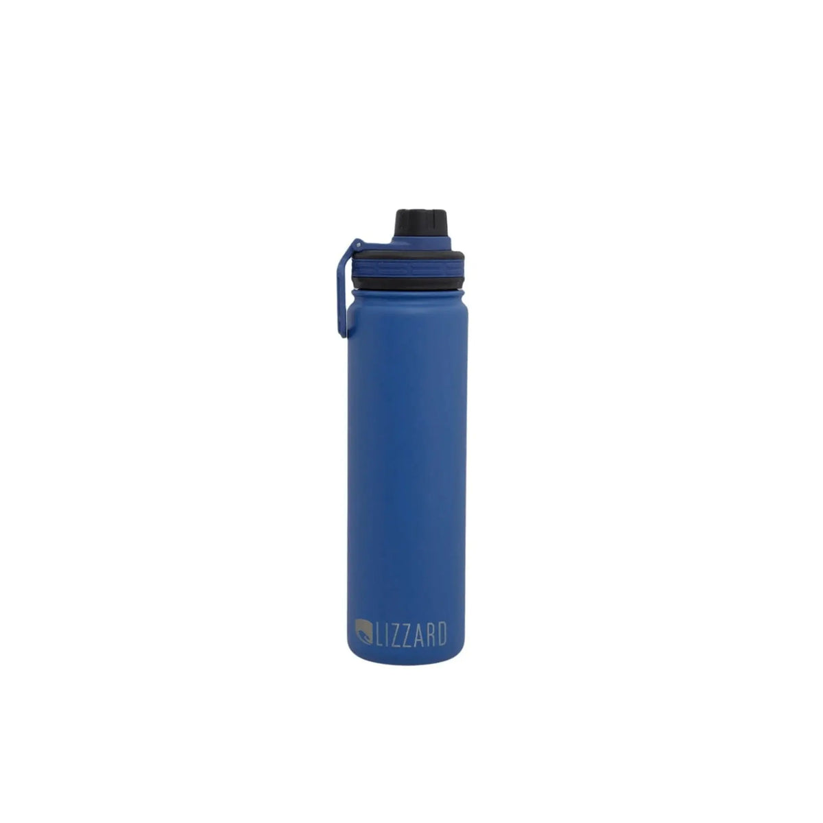 Lizzard Flask 650ml in blue, double-walled vacuum sealed stainless steel, perfect for beverages on-the-go.