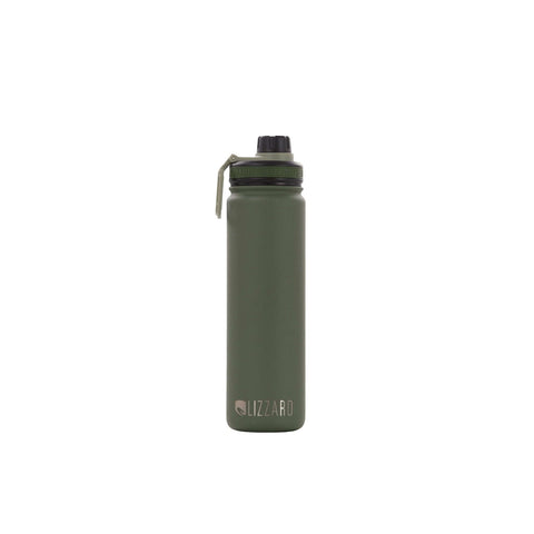 Lizzard Flask 650ml, double-walled stainless steel, black color, vacuum sealed design for optimal beverage storage.