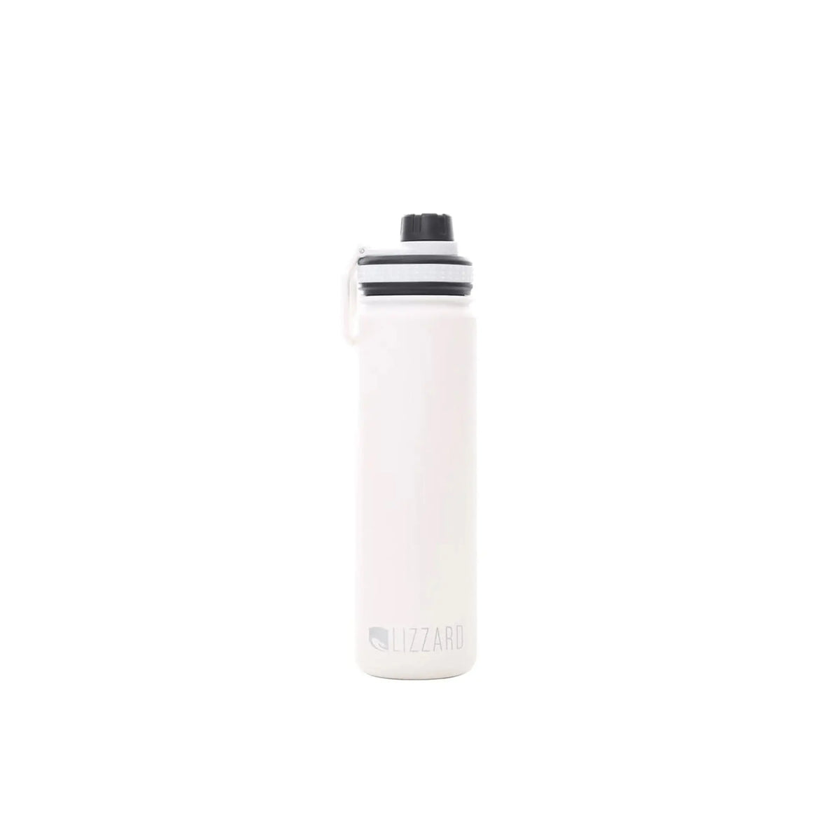 Lizzard Flask 650ml white stainless steel vacuum insulated water bottle for durable hydration on the go.