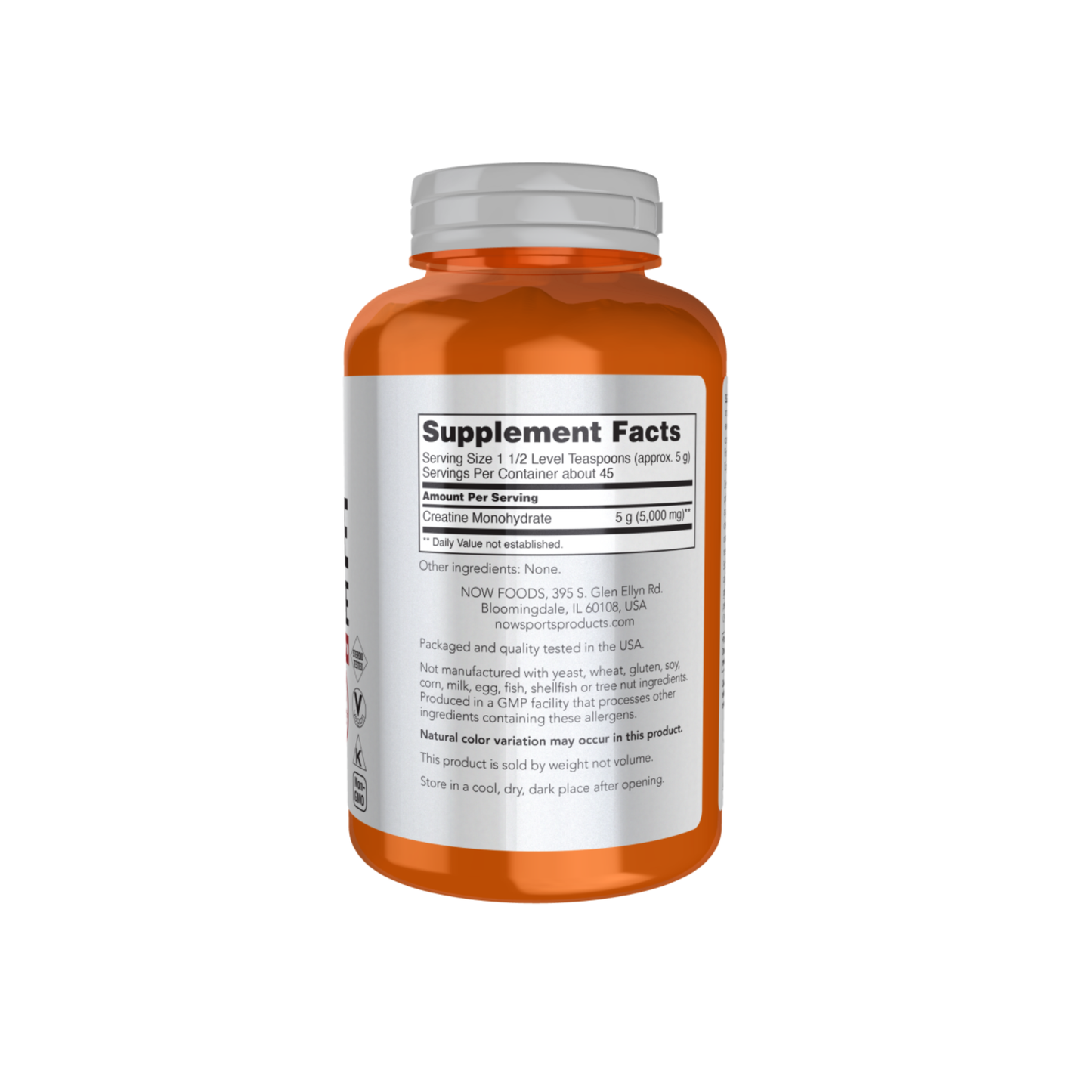 Now Sports Creatine Monohydrate Powder