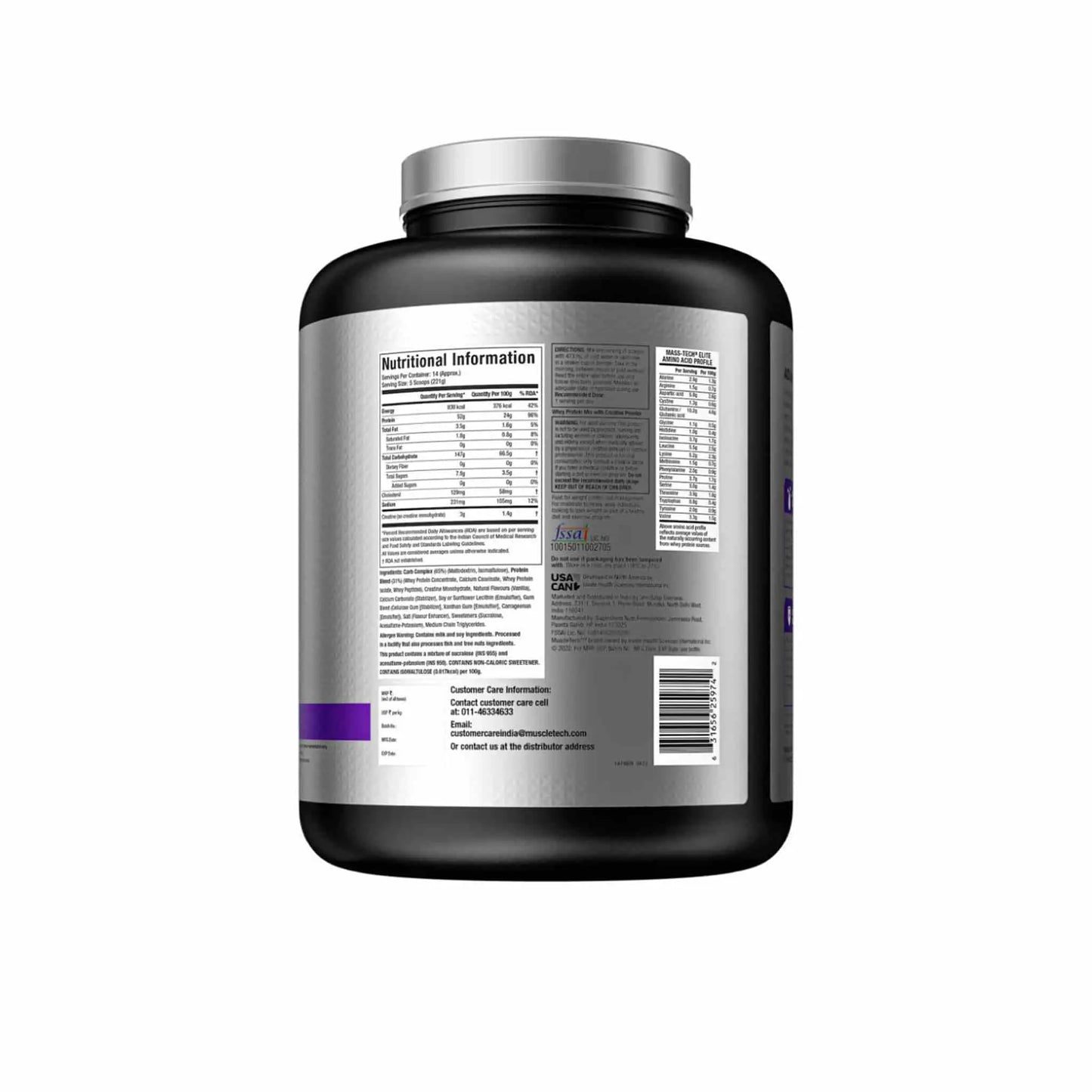 MuscleTech Mass-Tech Elite EU 3.17Kg Muscletech