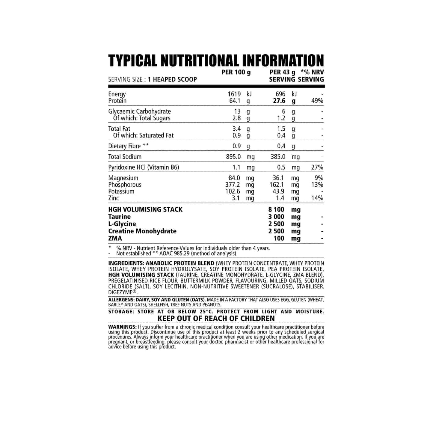 NPL Anabolic Whey 908g NPL