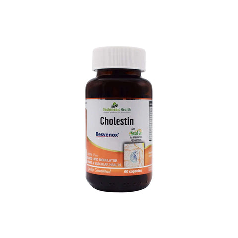 NeoGenesis Cholestin supplement bottle for heart and artery health with 60 capsules.