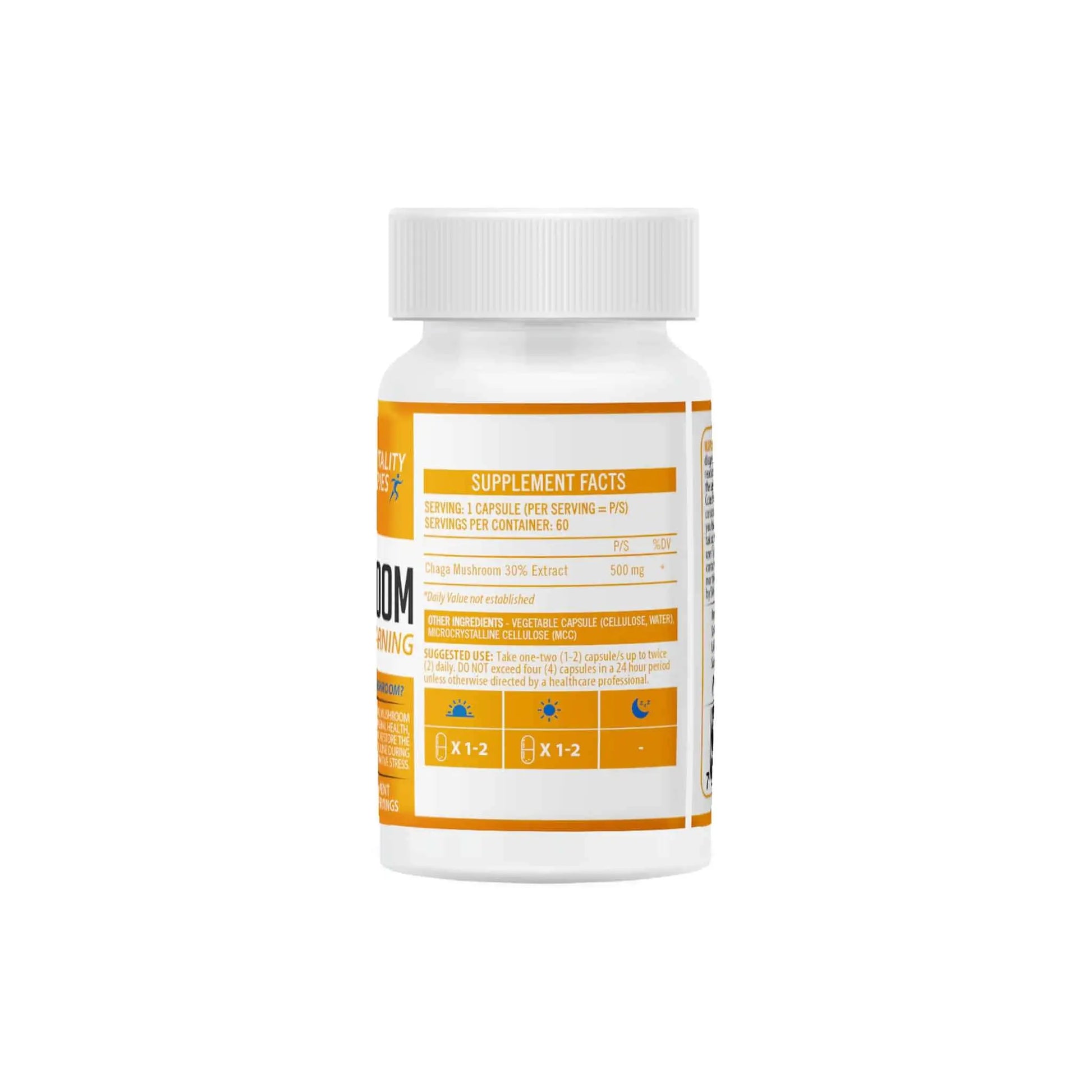 NeuroActive Chaga Mushroom supplement bottle with 30% extract for immune support and adaptogenic properties.