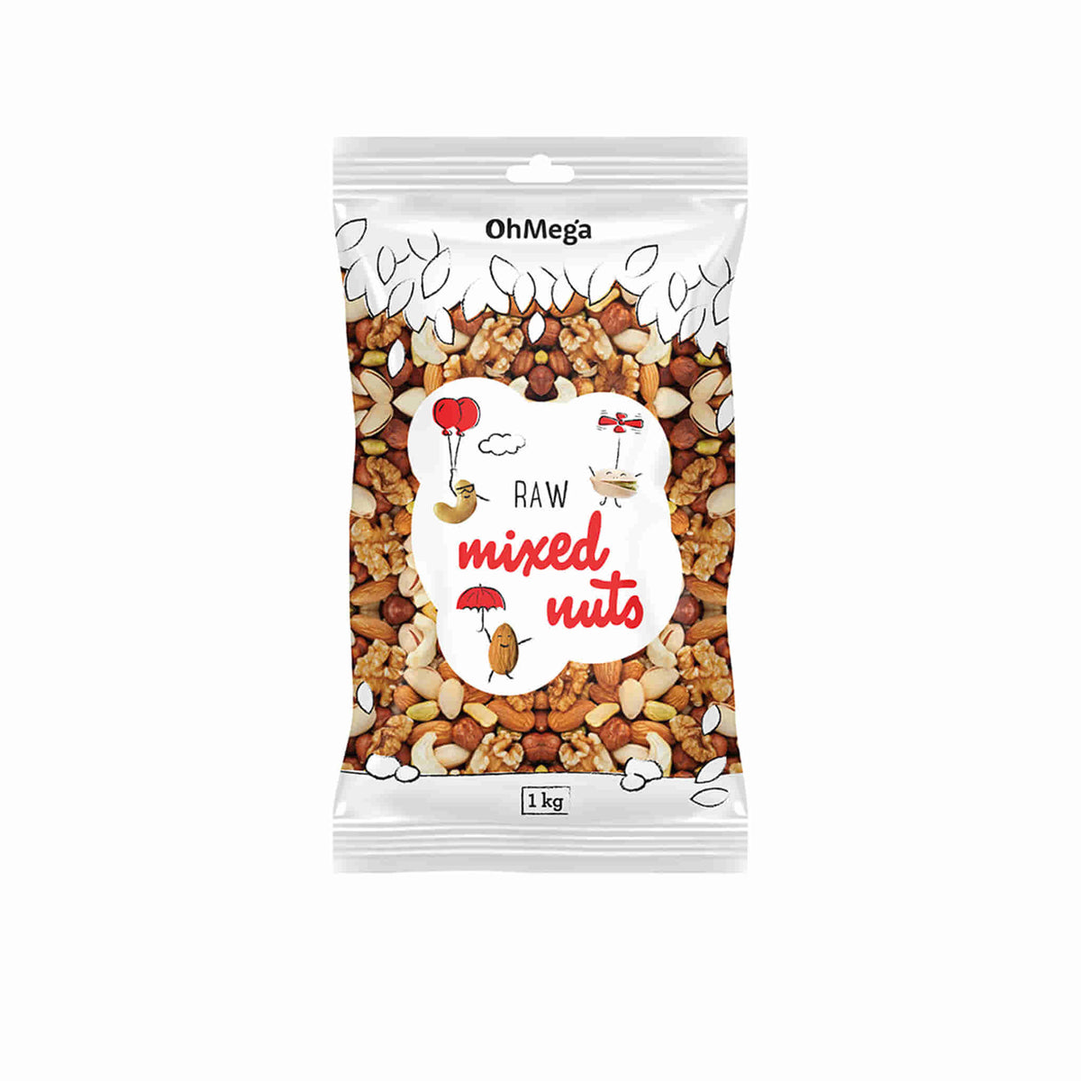 OhMega Raw Mixed Nuts Crede Natural Oils