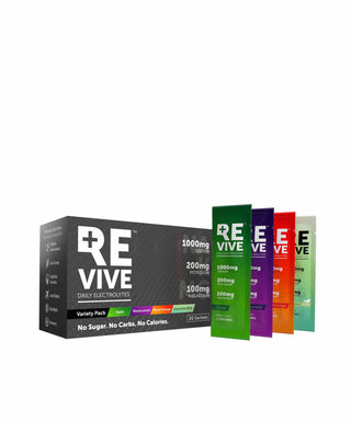 REVIVE Daily Electrolytes Variety 20 Pack - Apple/Blackcurrant/Blood Orange/CucumberMint