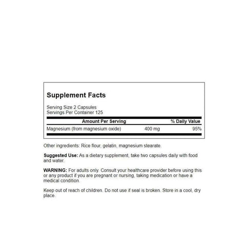 Swanson Magnesium Oxide 200mg
