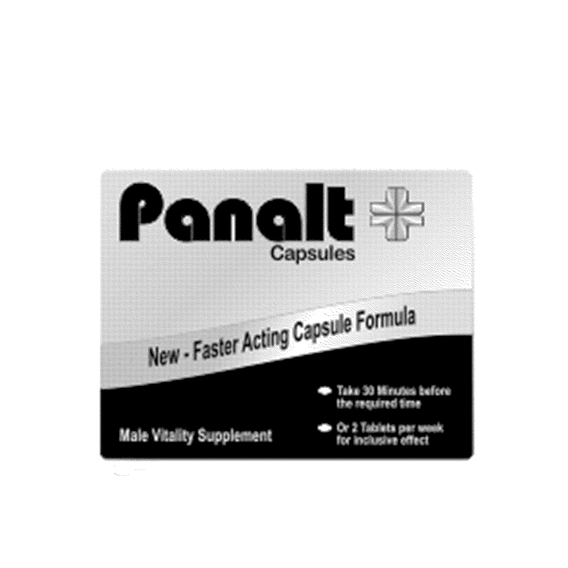 Panalt capsules packaging showcasing faster acting formula for male vitality supplement.