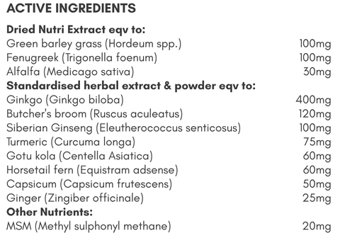 NUTRIGREEN VASCUZYME - Nutrigreen | Energize Health