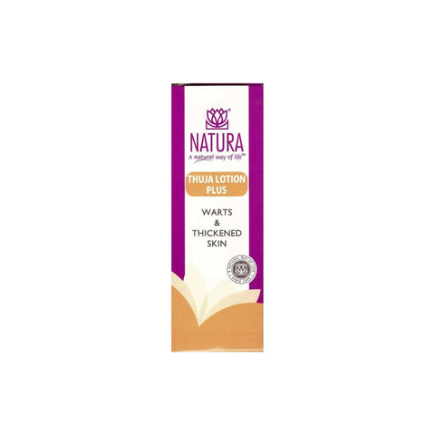 Natura Thuja Lotion Plus for treating warts, skin blemishes, and thickened skin. Homeopathic topical antiseptic.