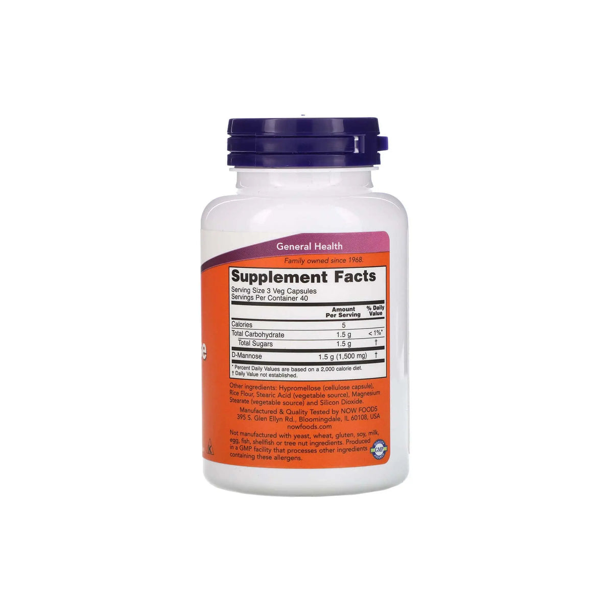 NOW Foods D-Mannose 500mg Now Foods