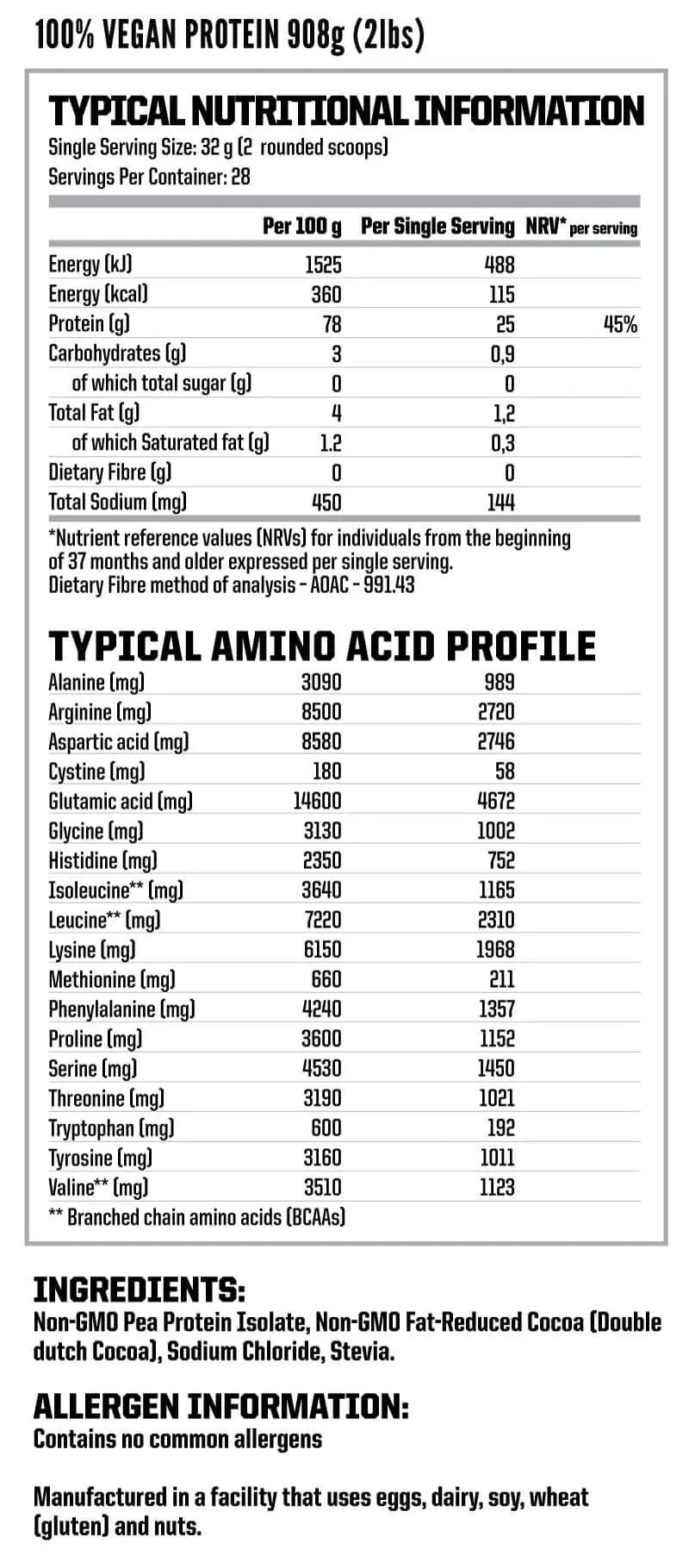Nutritech 100% Vegan Protein Nutritech