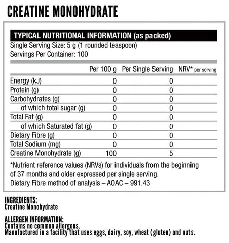 Nutritech Creatine Monohydrate 500g