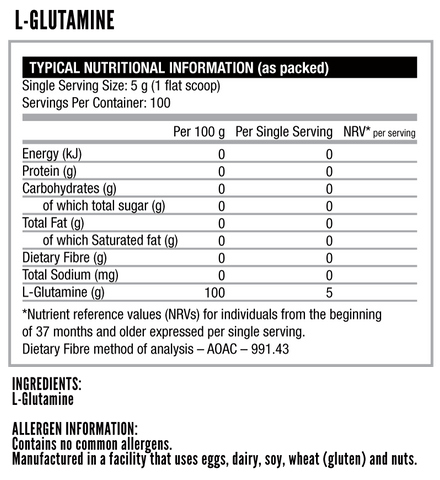 NUTRITECH L-GLUTAMINE - Nutritech | Energize Health