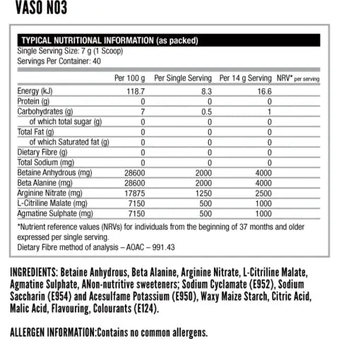 Nutritech Vaso NO3 Nutritech