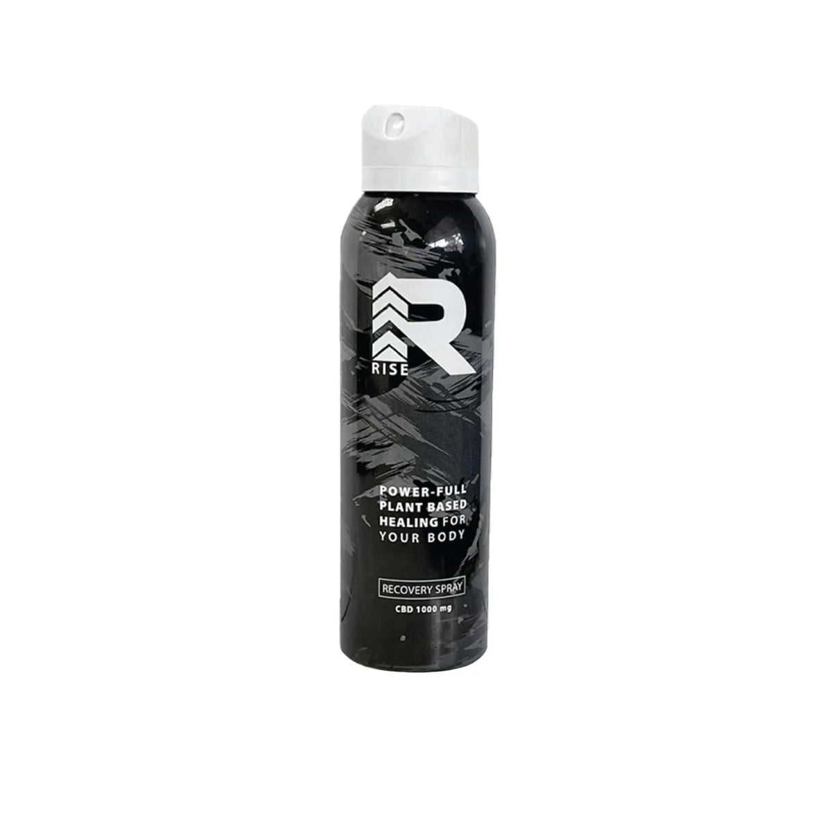 Rise Recovery Spray bottle featuring plant-based healing with 1000 mg CBD for pain relief and muscle recovery.