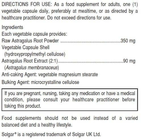 SOLGAR ASTRAGALUS - Solgar | Energize Health