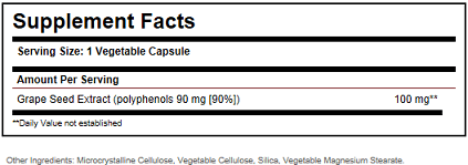 SOLGAR GRAPE SEED EXTRACT 100MG - Solgar | Energize Health