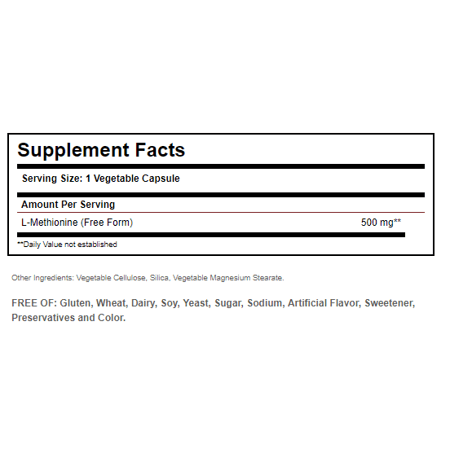 SOLGAR L-METHIONINE 500MG - Solgar | Energize Health