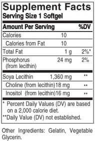 SOLGAR LECITHIN 1360MG - Solgar | Energize Health
