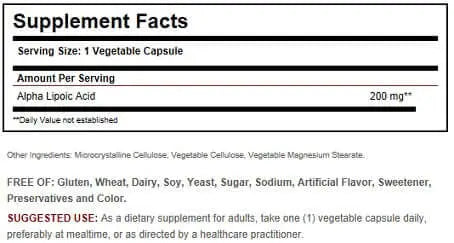 SOLGAR LIPOIC ACID 200MG - Solgar | Energize Health