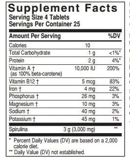 SOLGAR SPIRULINA 750MG - Solgar | Energize Health