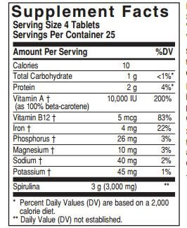 SOLGAR SPIRULINA 750MG - Solgar | Energize Health