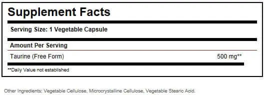 SOLGAR TAURINE 500MG - Solgar | Energize Health