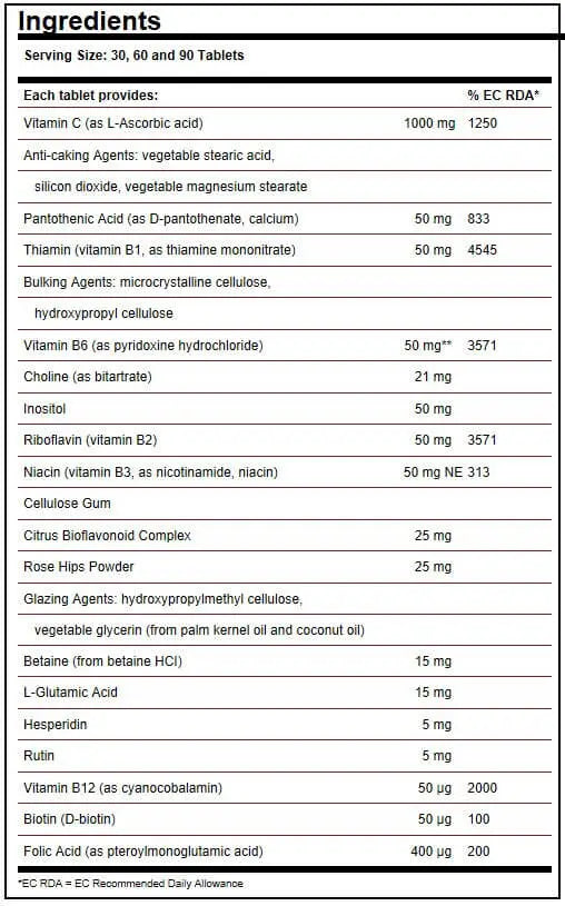 SOLGAR ULTIMATE B + C COMPLEX - Solgar | Energize Health