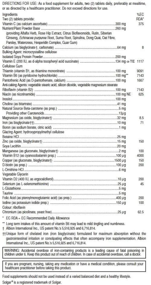 SOLGAR VM 2000 - Solgar | Energize Health