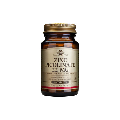 SOLGAR ZINC PICOLINATE 22MG - Solgar | Energize Health