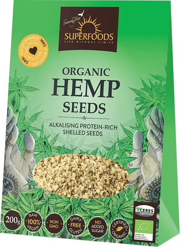 Superfoods Organic Hemp Seeds Hulled Superfoods